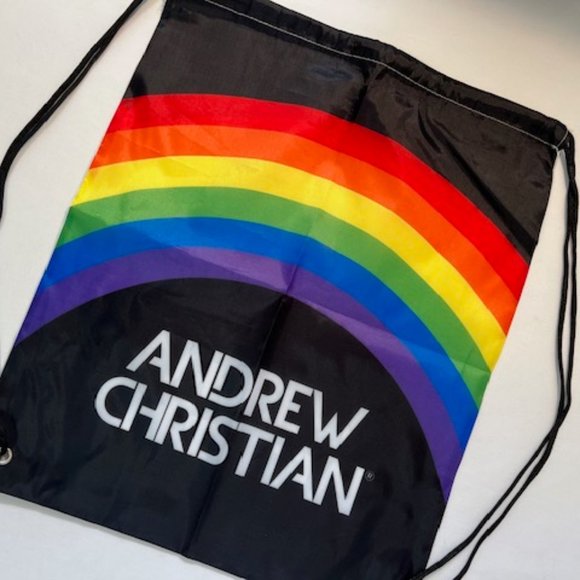 Andrew Christian - PRIDE Rainbow Drawstring Back Pack - Black/Pride Color (716) - Picture 3 of 4